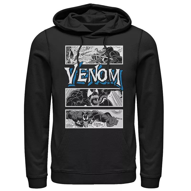 Mens Marvel Venom Comic Book Illustrations Panel Hoodie Product Image