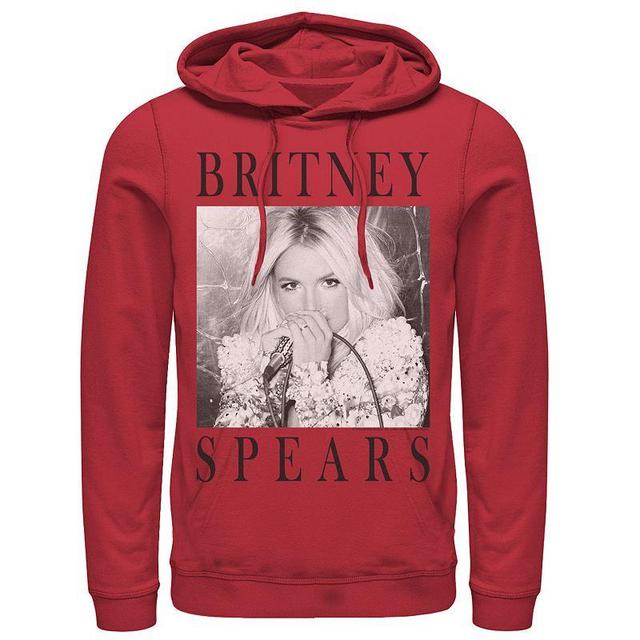 Mens Britney Spears Black & White Portrait Panel Hoodie Product Image