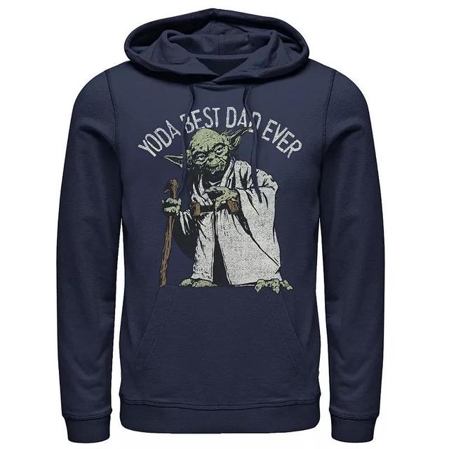 Mens Star Wars Yoda Best Dad Ever Hoodie Blue Product Image