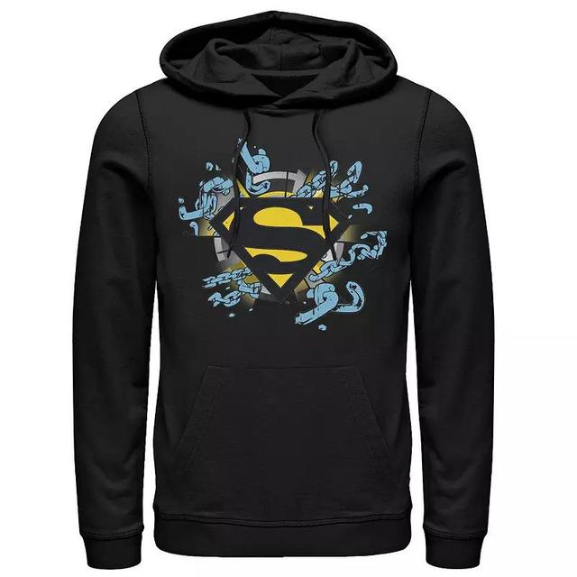 Mens DC Comics Superman Chain Link Logo Hoodie Product Image