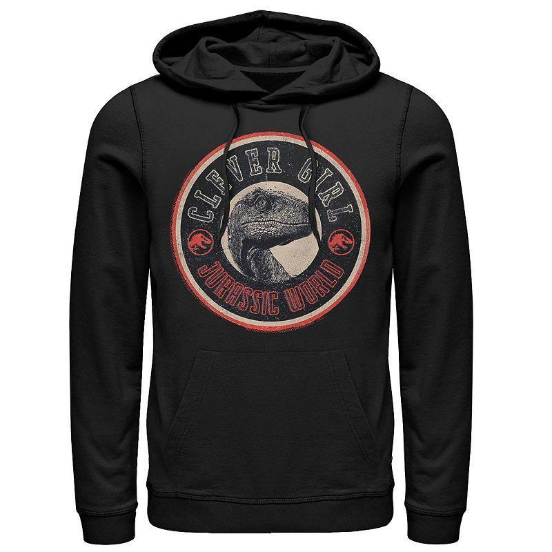 Mens Jurassic World Retro Clever Girl Circle Logo Hoodie Product Image