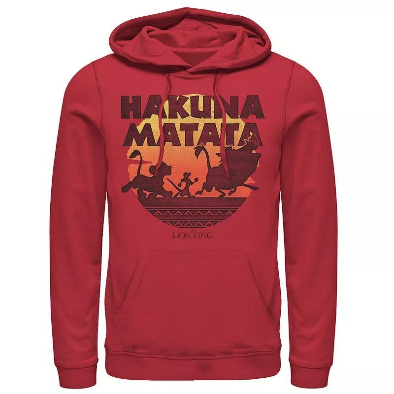 Disneys The Lion King Mens Hakuna Matata Sunset Silhouette Poster Hoodie Product Image