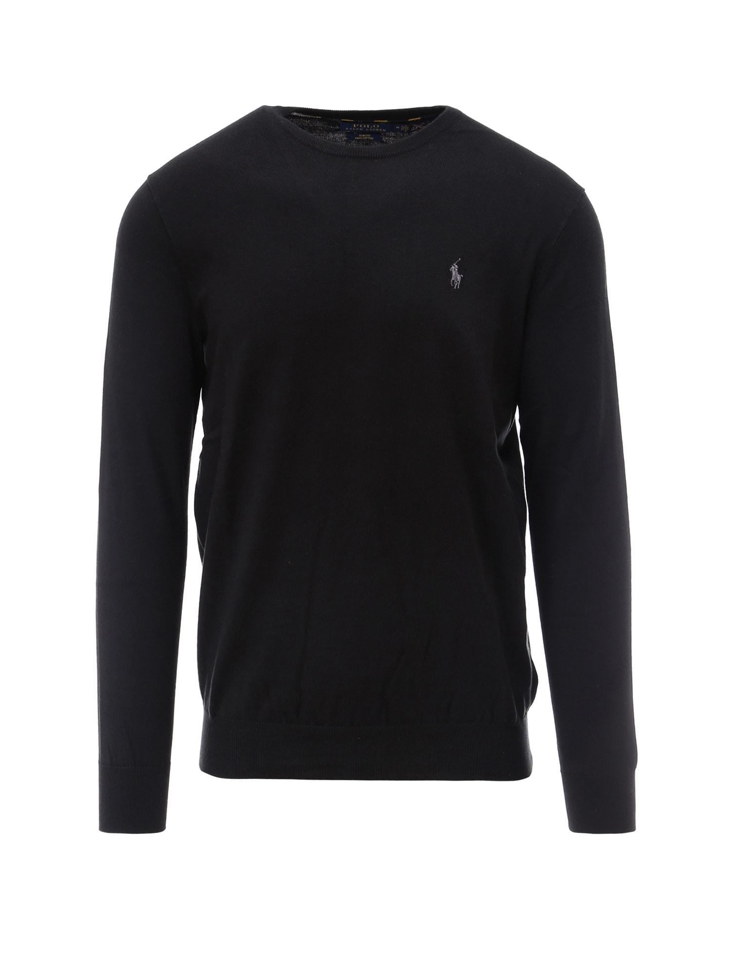 Logo Embroidered Crewneck Sweater In Black Product Image