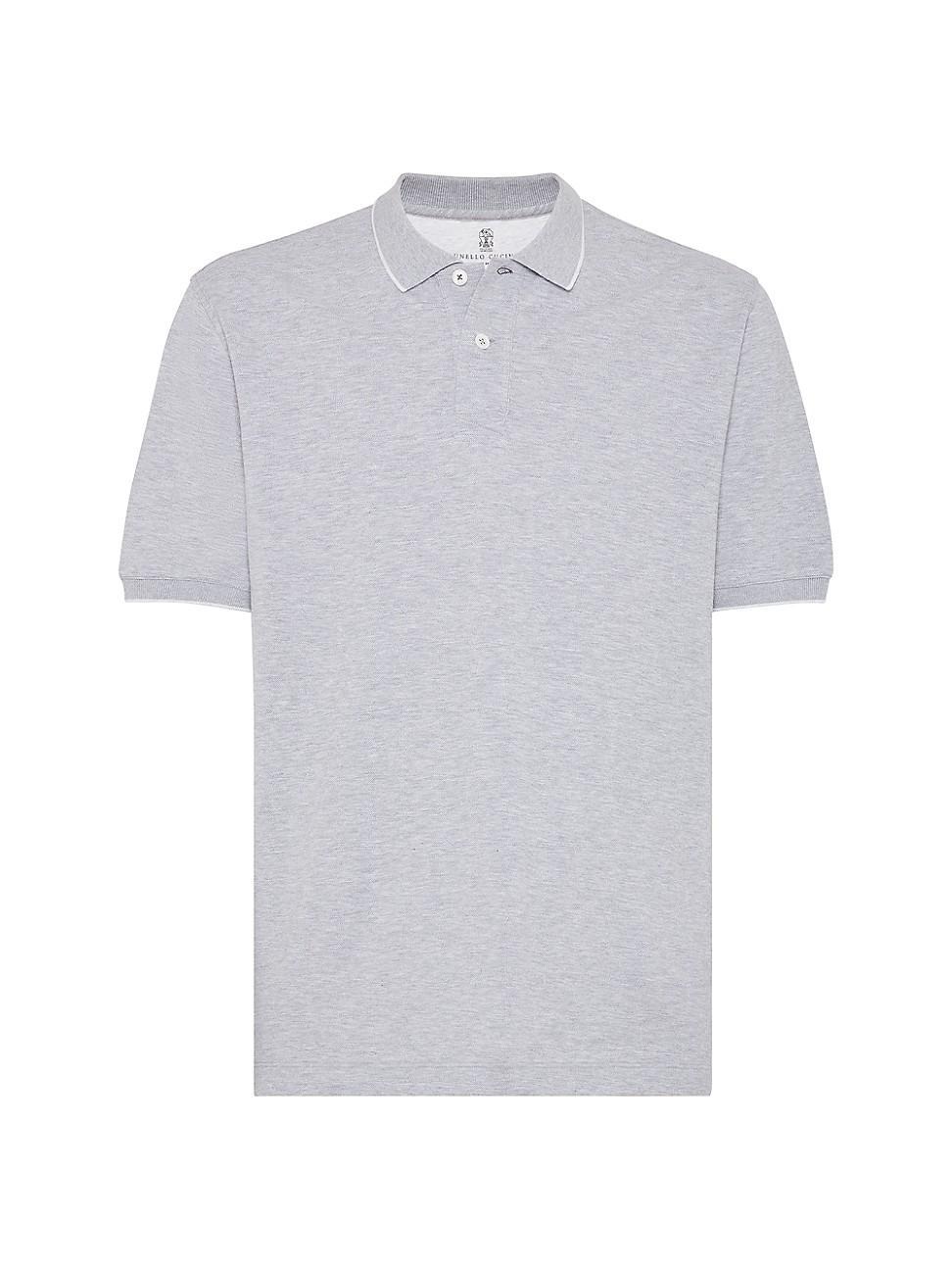 Mens Cotton Piqu Polo - Navy - Size 36 Product Image