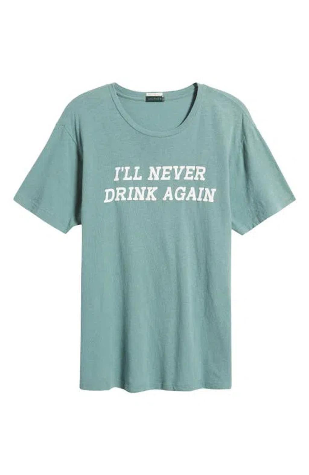 MOTHER The Rowdy Cotton Graphic T-shirt In Ill Never Drink Again Product Image