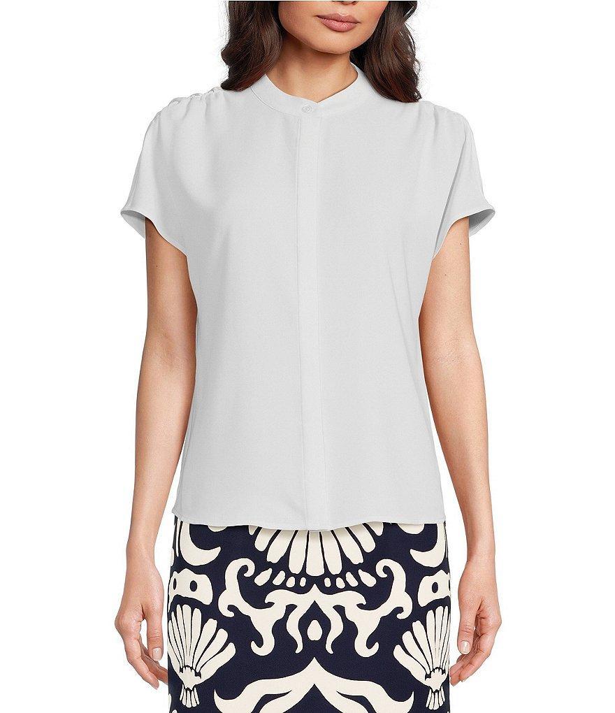 Alex Marie Pia Button Front Short Sleeve Blouse Product Image