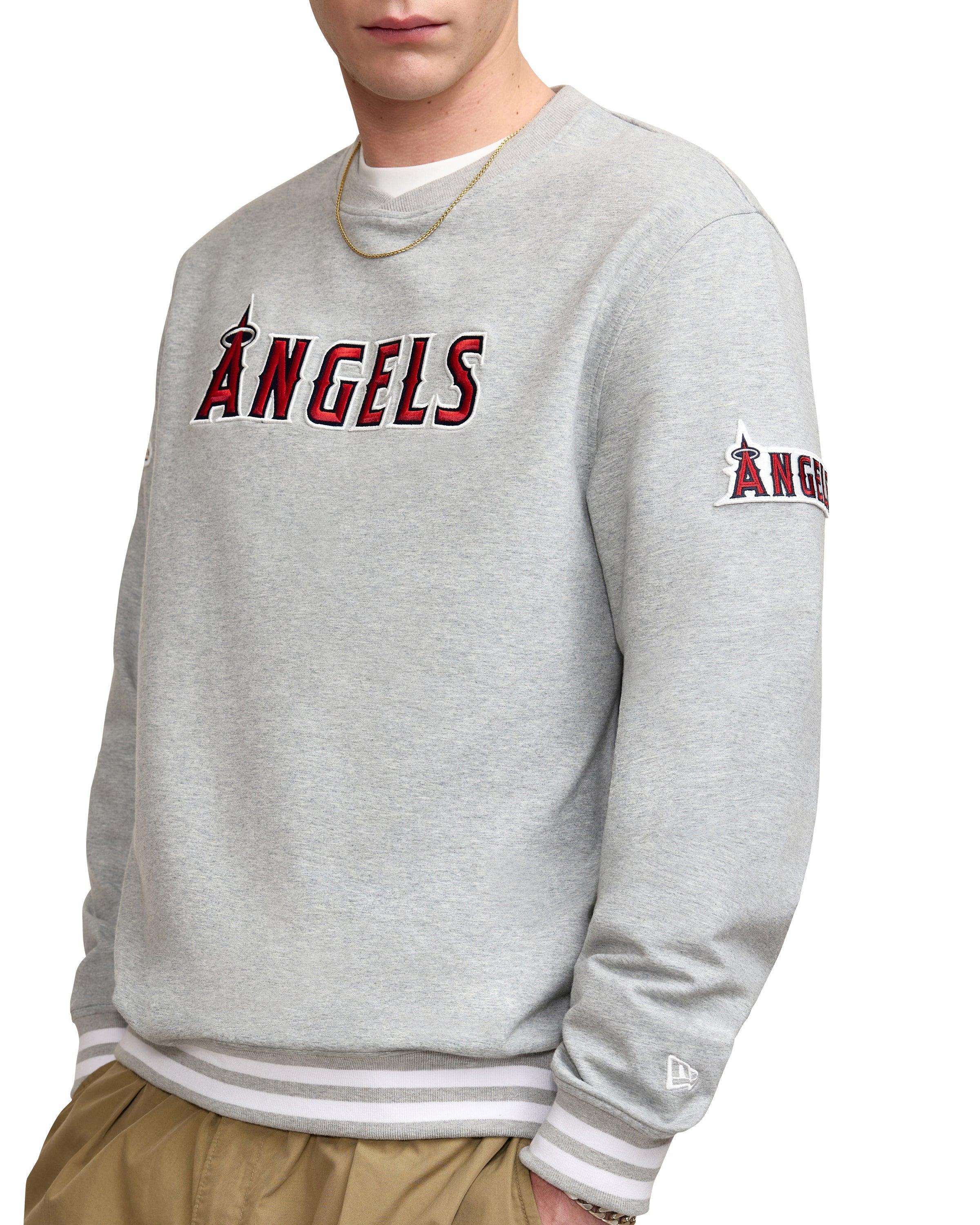 Los Angeles Dodgers Gray Logo Select Crewneck Male Product Image