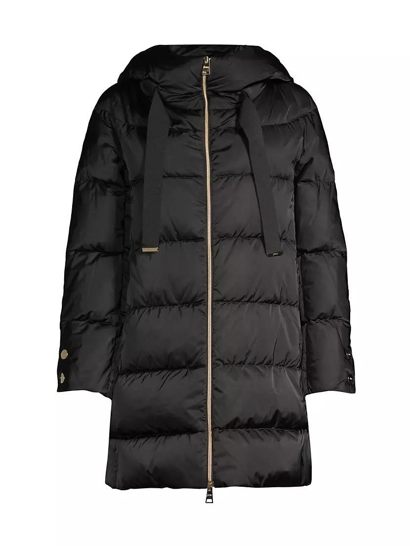 Hooded Sateen Down Jacket Product Image