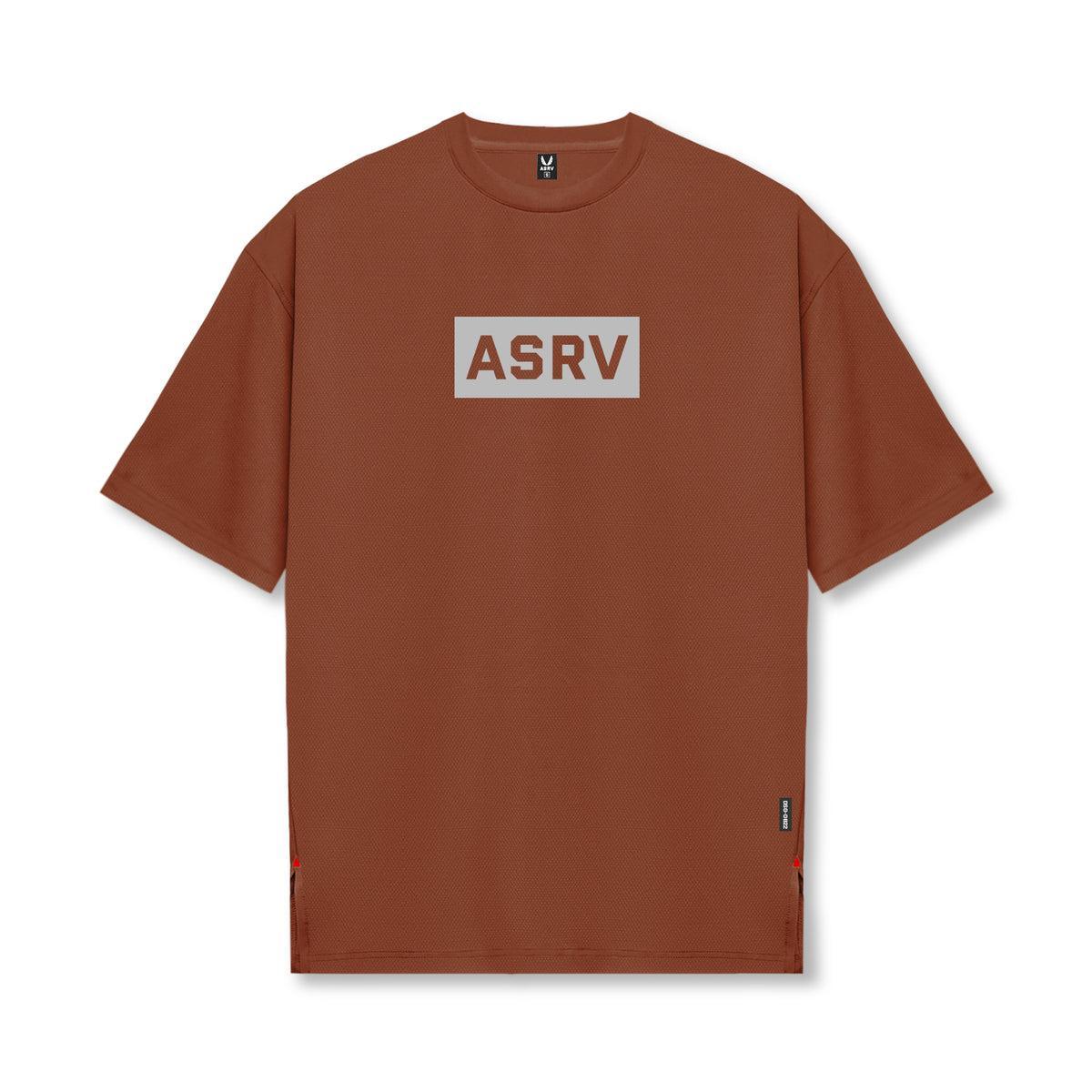 0822. AeroSilver® Oversized Tee - Brick "Box Logo" product image