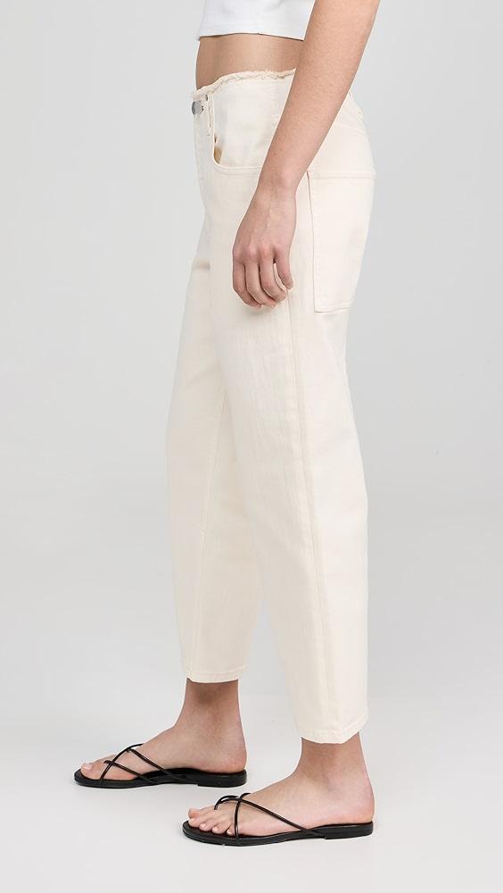 Tibi Garment Dyed Stretch Twill Cropped Newman Jeans | Shopbop Product Image