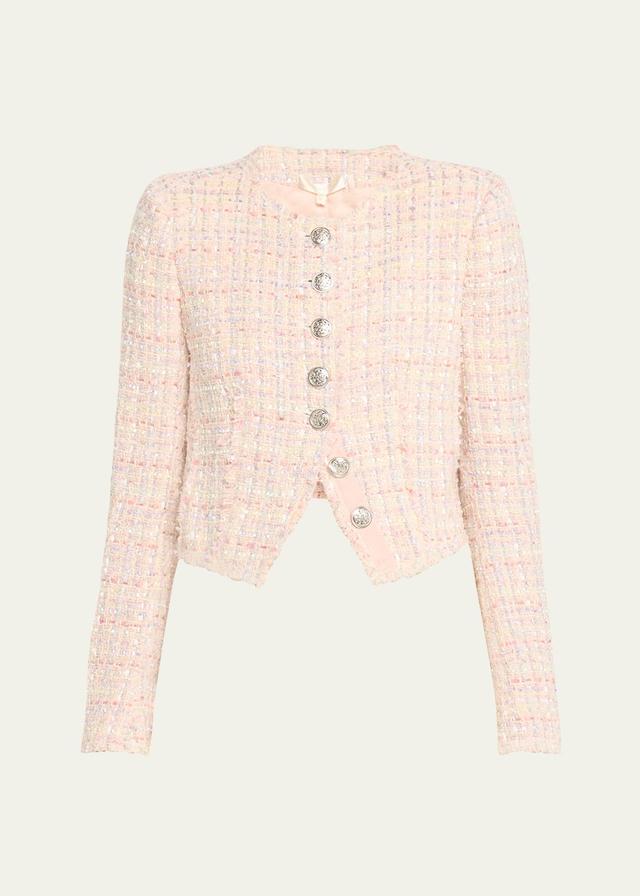 LoveShackFancy Falima Crop Tweed Jacket Product Image