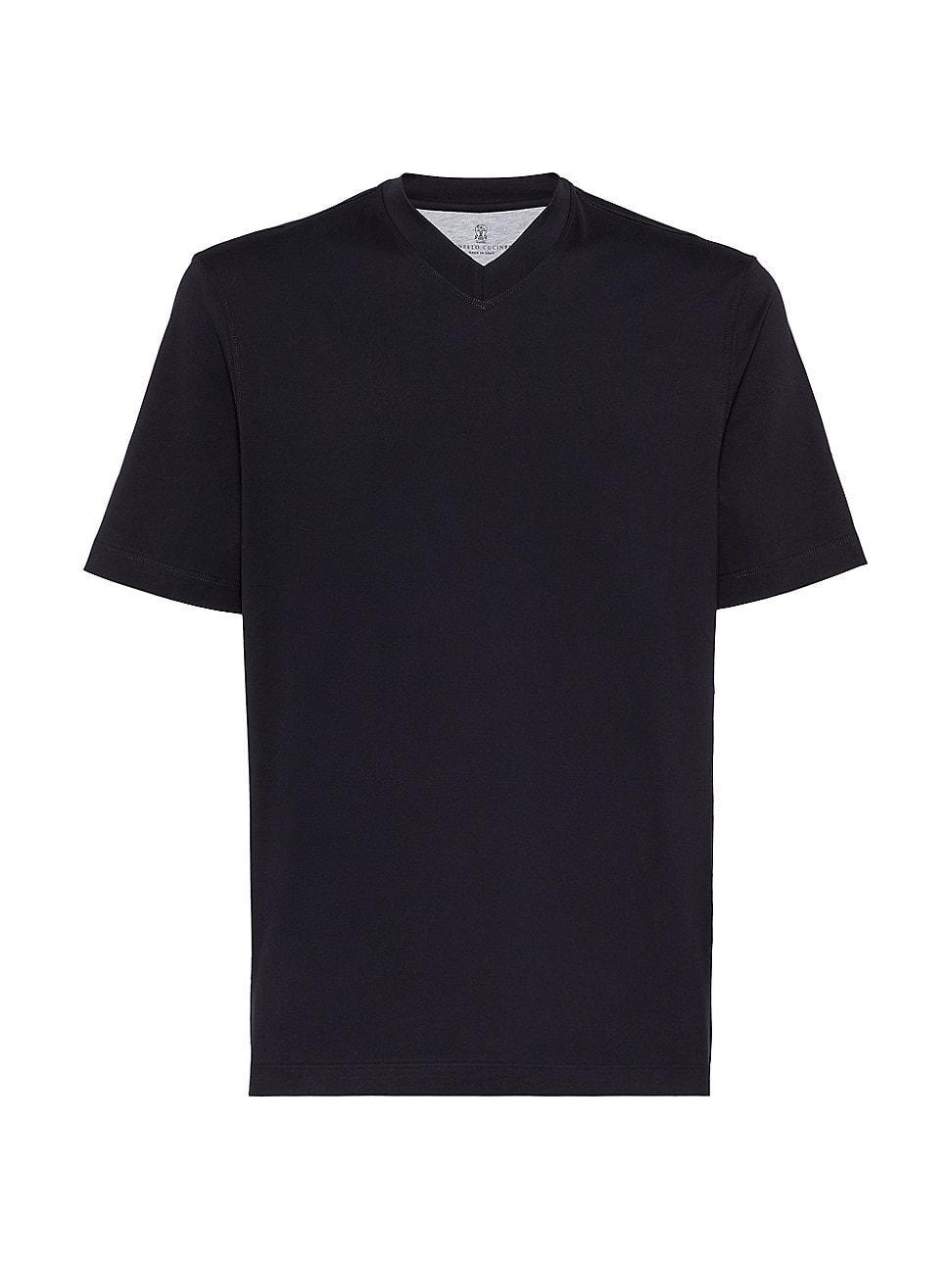 Mens Cotton Jersey V-Neck T-Shirt Product Image