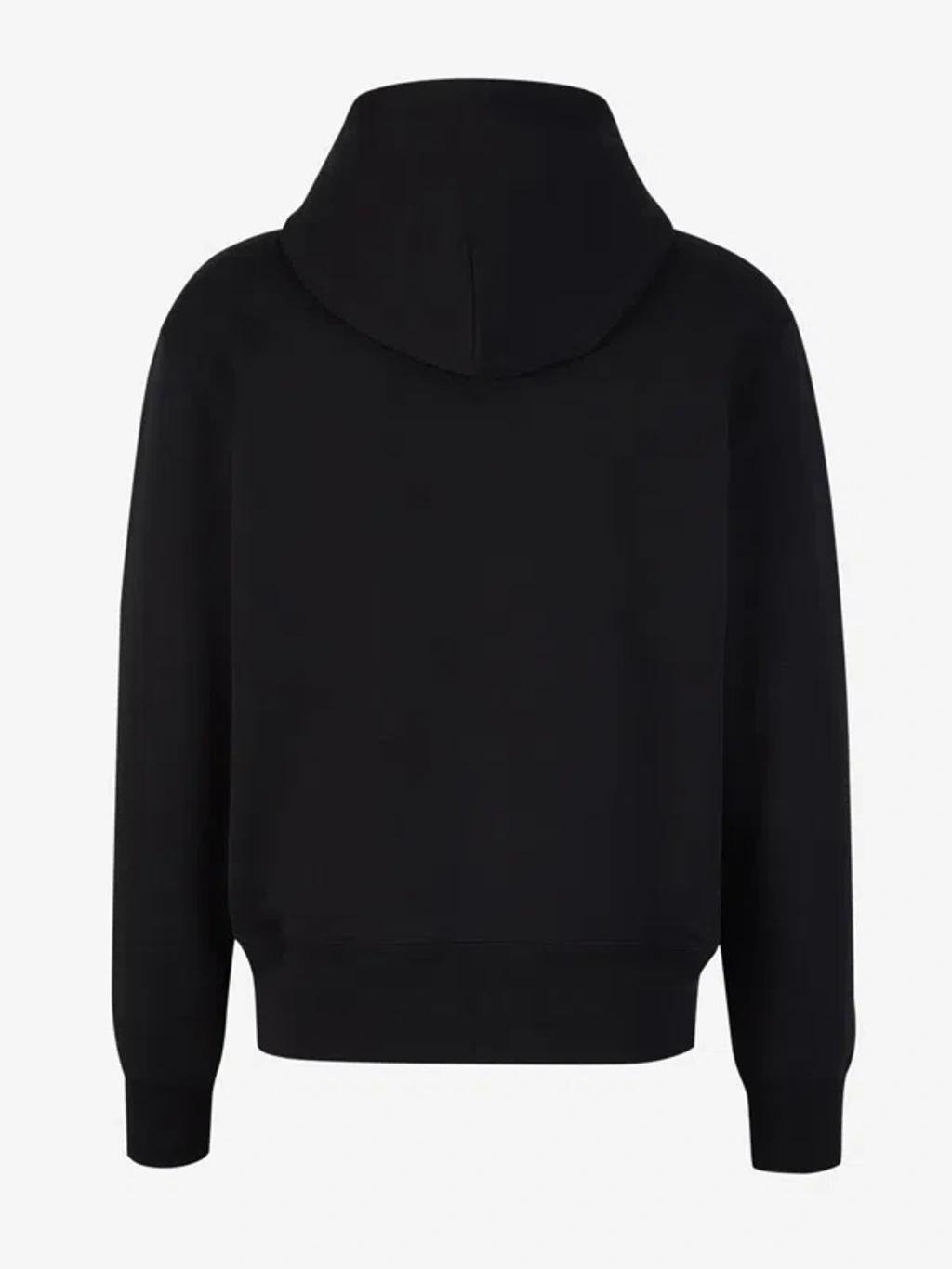 Hooded Cotton Sweatshirt In Black Product Image