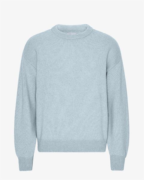 Oversized Merino Wool Crew - Polar Blue Product Image