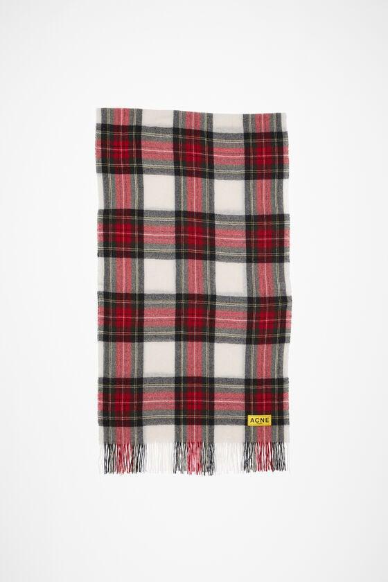 Check fringe scarf Product Image