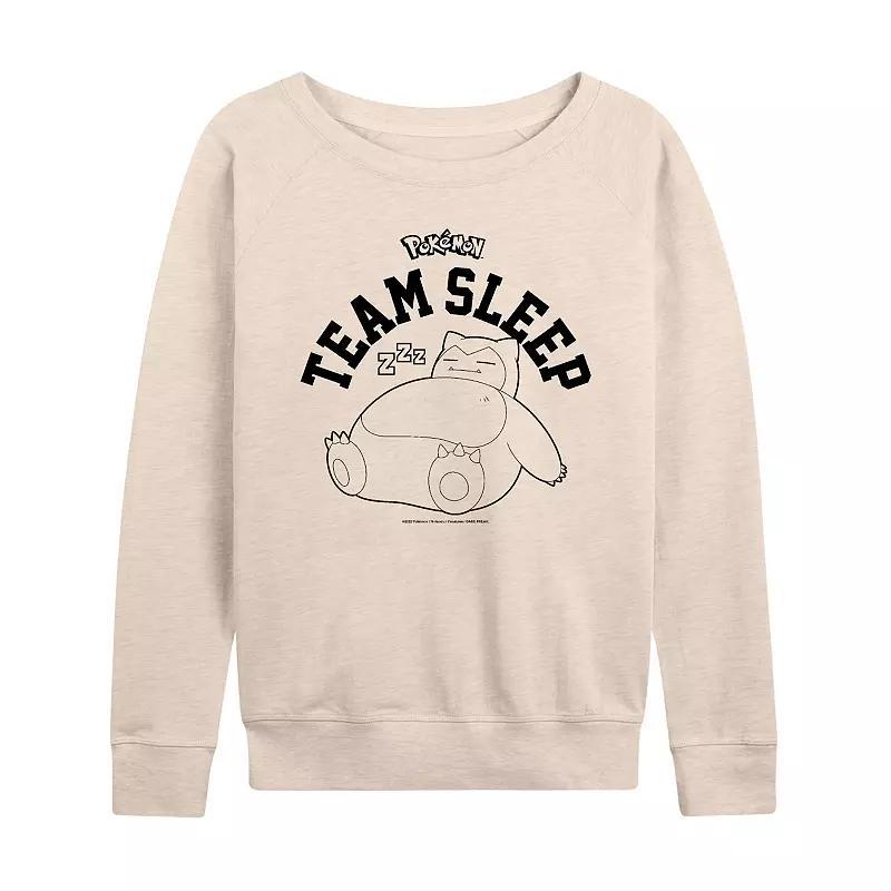 Womens Pokemon Snorlax Team Sleep Slouchy Graphic Sweatshirt Product Image