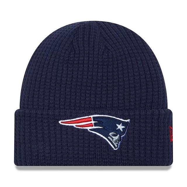 Mens New Era New England Patriots Prime Cuffed Knit Hat, Blue Product Image