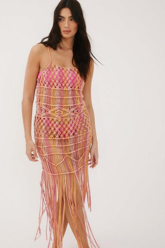 Macrame Tassel Maxi Beach Dress Product Image