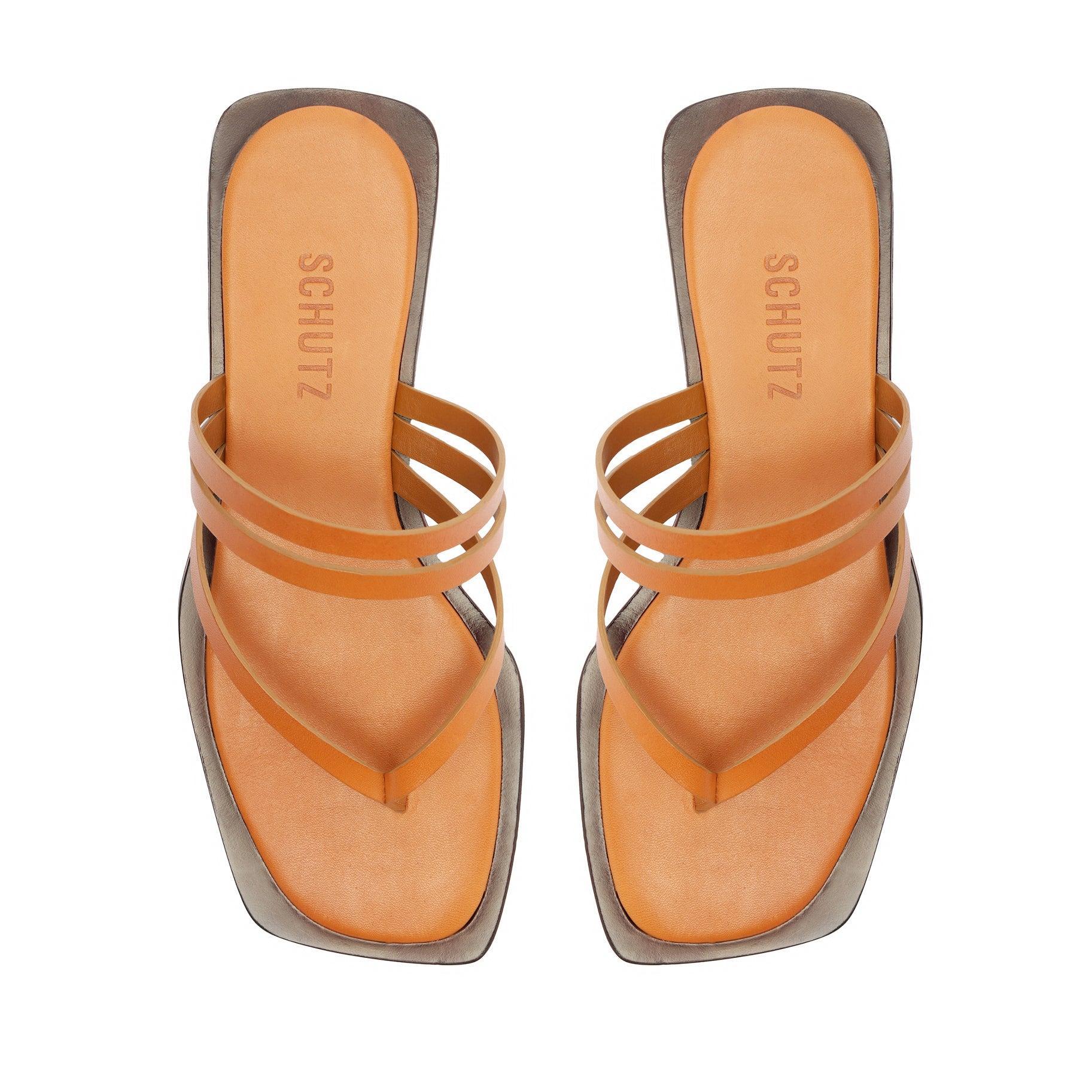 Rania Leather Flat Sandal Female Product Image