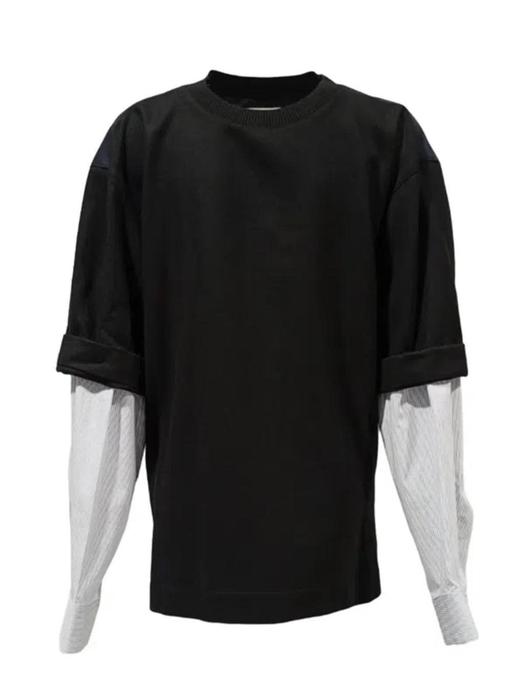 Boxy Cotton T-shirt In Black Product Image