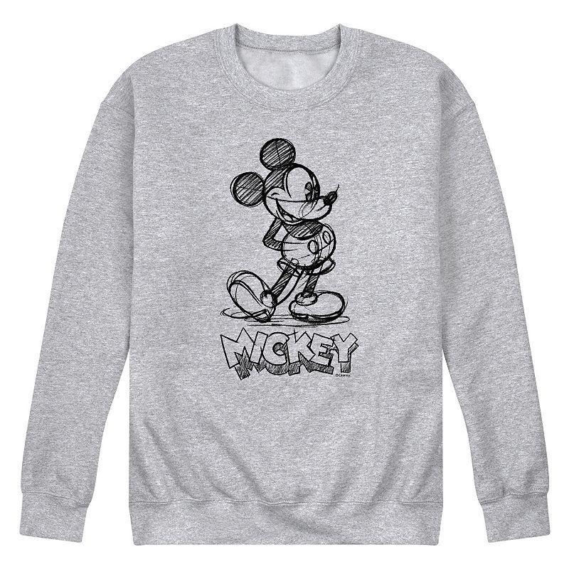 Disneys Mickey Mouse Mens Sketch Fleece Sweatshirt Product Image