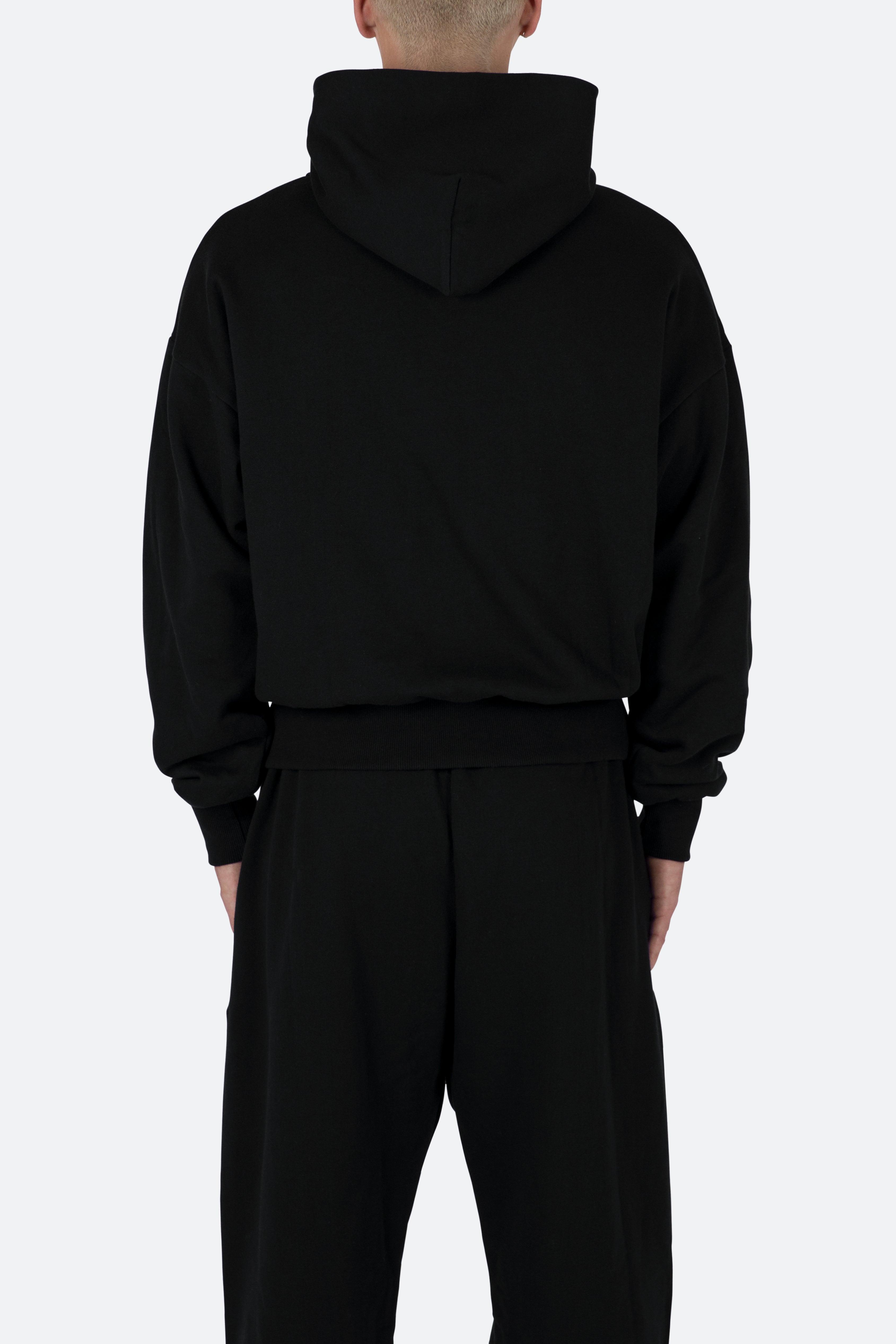 Double Layer Hoodie - Black Male Product Image