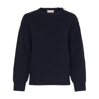 Wool Sweater In Navy Product Image