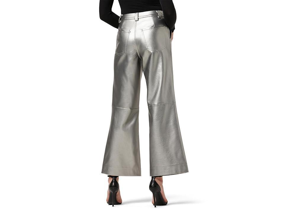 Joe's Jeans The Mia Vegan Leather Crop Trouser Silver) Women's Jeans Product Image