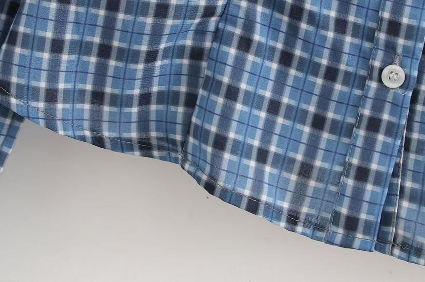 Long-Sleeve Plaid Shirt Product Image