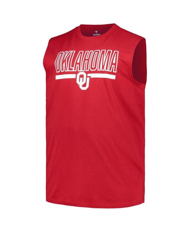 Profile Mens Crimson Oklahoma Sooners Big Tall Tank Top Product Image