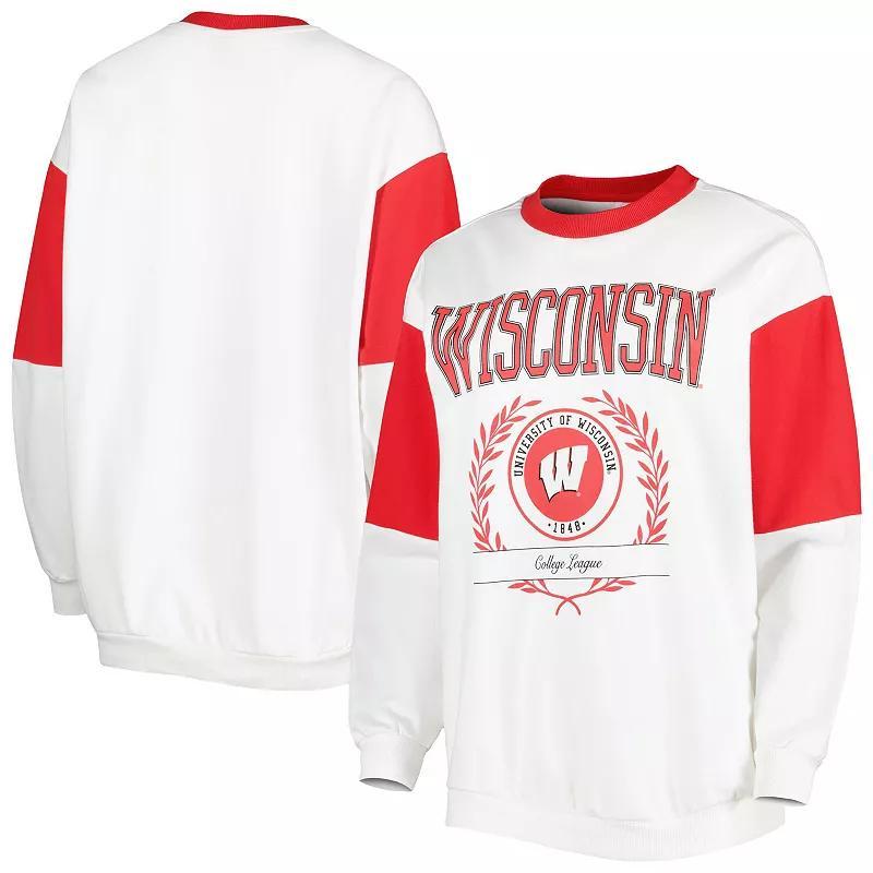 Womens Gameday Couture White Wisconsin Badgers Its A Vibe Dolman Pullover Sweatshirt Product Image