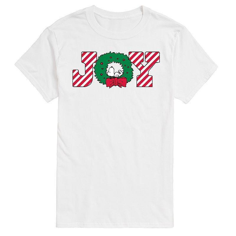 Mens Peanuts Joy Wreath Tee Black Product Image