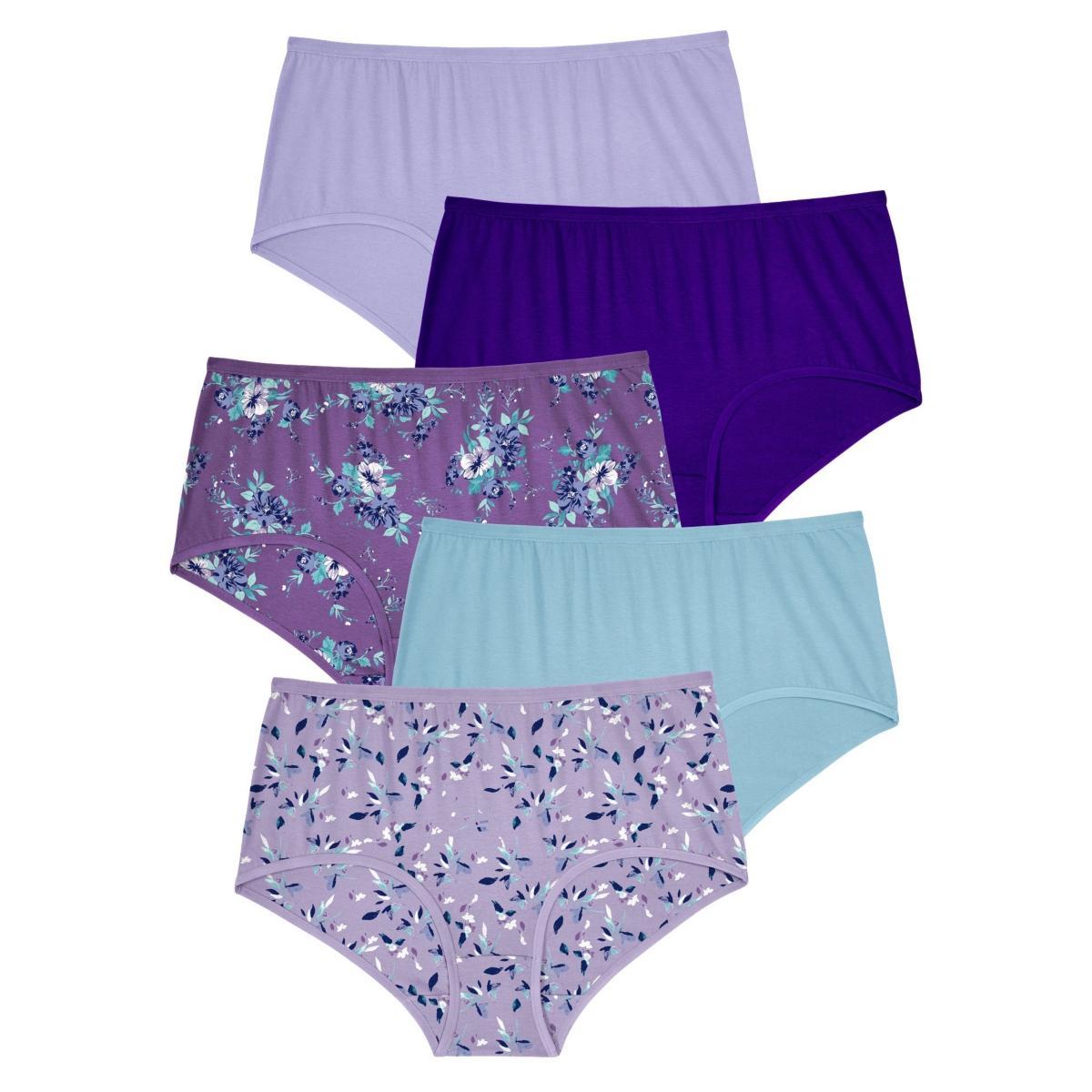 Comfort Choice Womens Stretch Cotton Brief 5-Pack Product Image