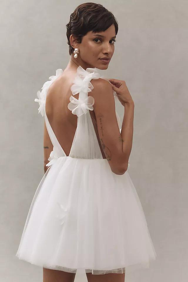 Katie May Cassia Plunge Tulle A-Line Mini Dress Product Image