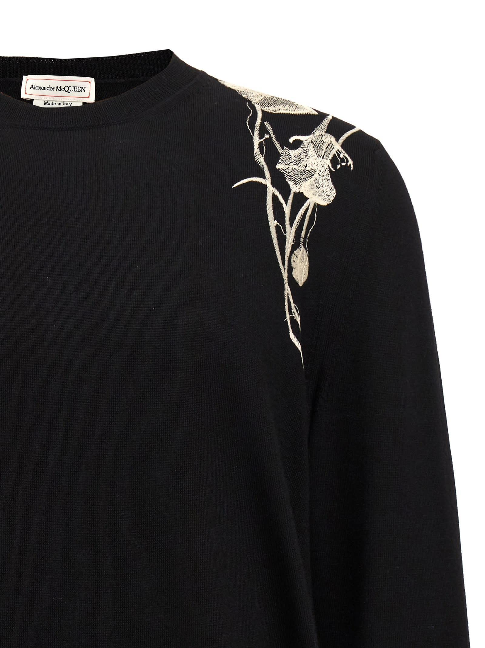 Embroidery Sweater In Black Product Image