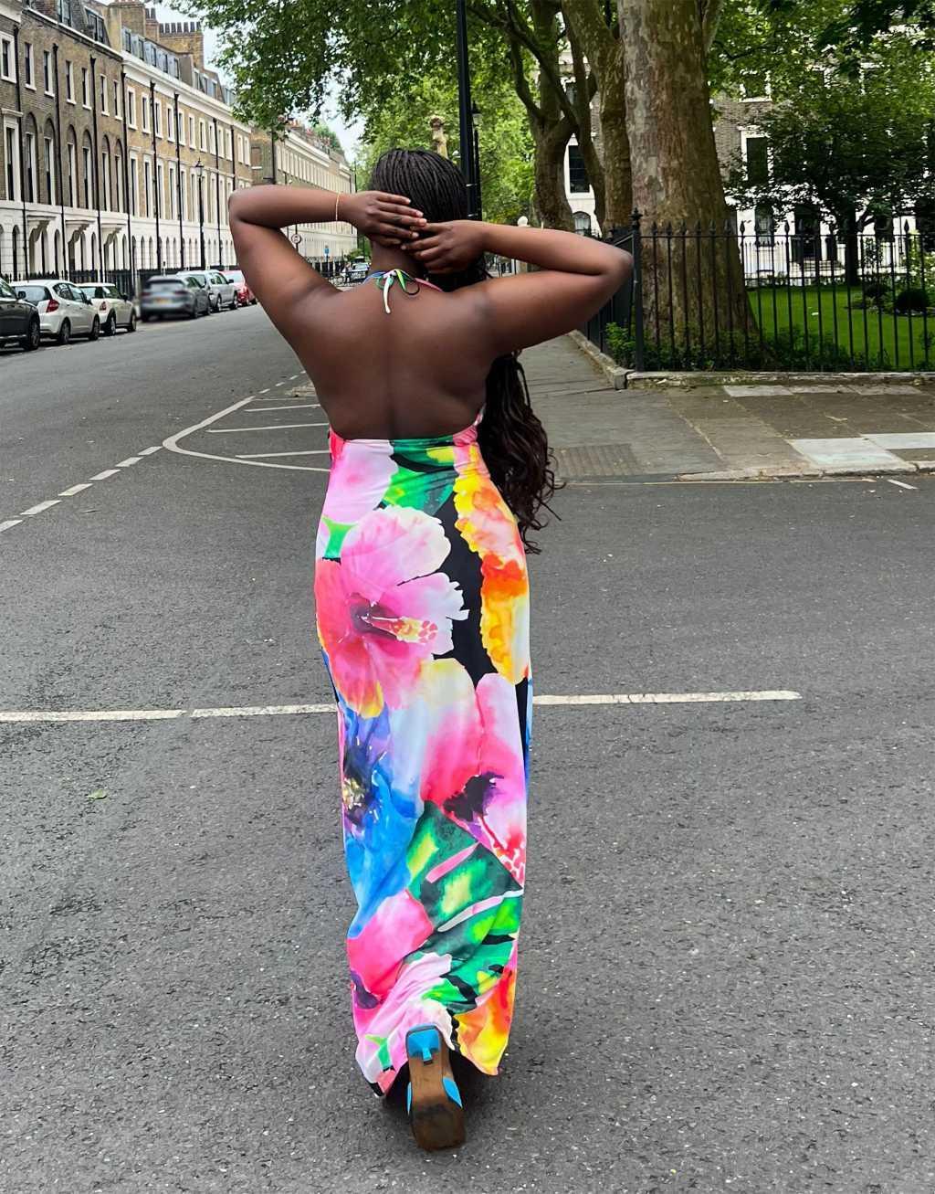 Labelrail x Sumbo Owoyele bold bloom cami maxi dress in multi Product Image