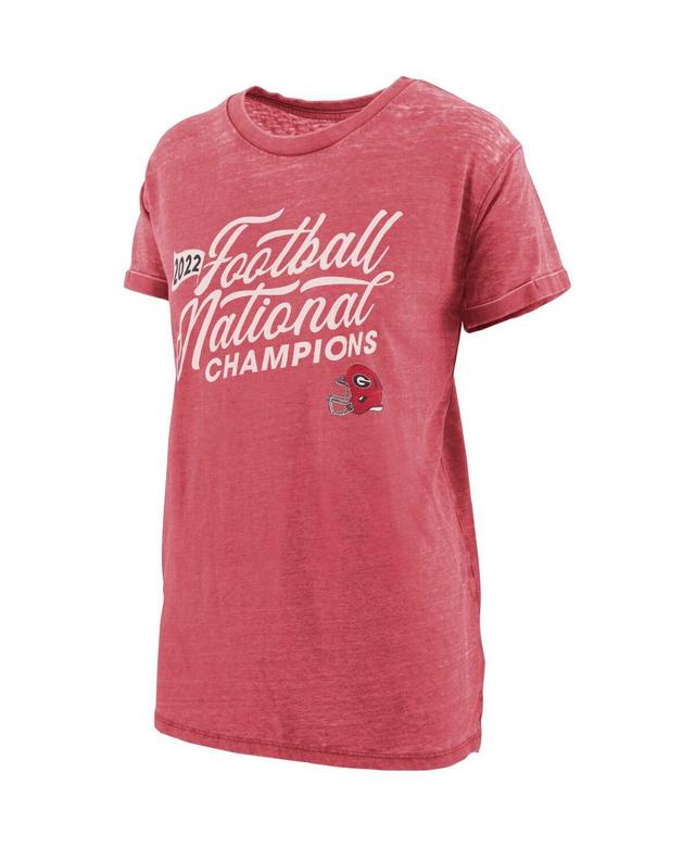 Womens Pressbox Red Georgia Bulldogs College Football Playoff 2022 National Champions Relaxed Fit Melange T-shirt Product Image