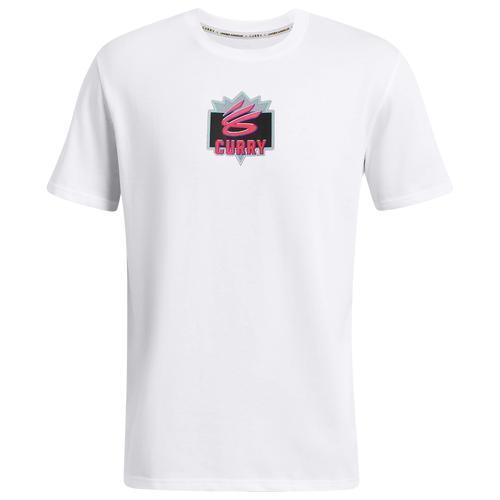 Under Armour Mens Under Armour Curry NBA Jam T-Shirt - Mens White/White Product Image