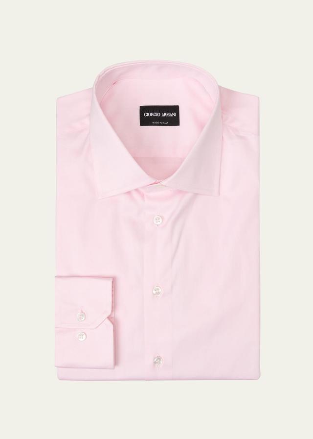 Mens Solid Cotton Dress Shirt Product Image