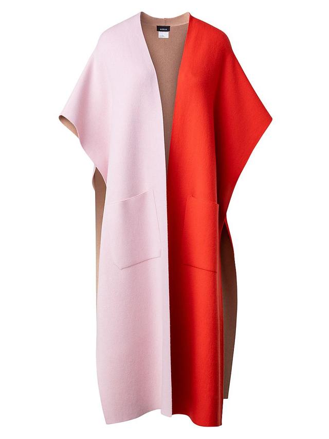 Womens Two-Tone Cashmere Cape Product Image