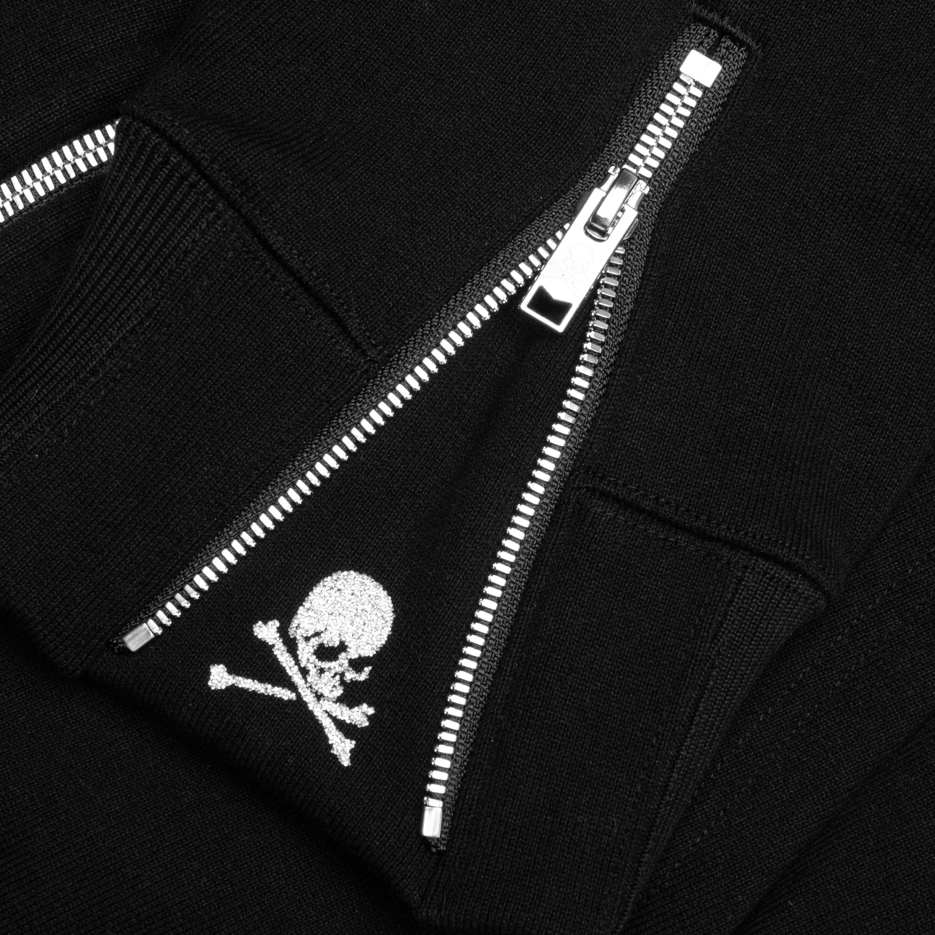 Glass Beaded Full Zip Hoodie - Black Male Product Image