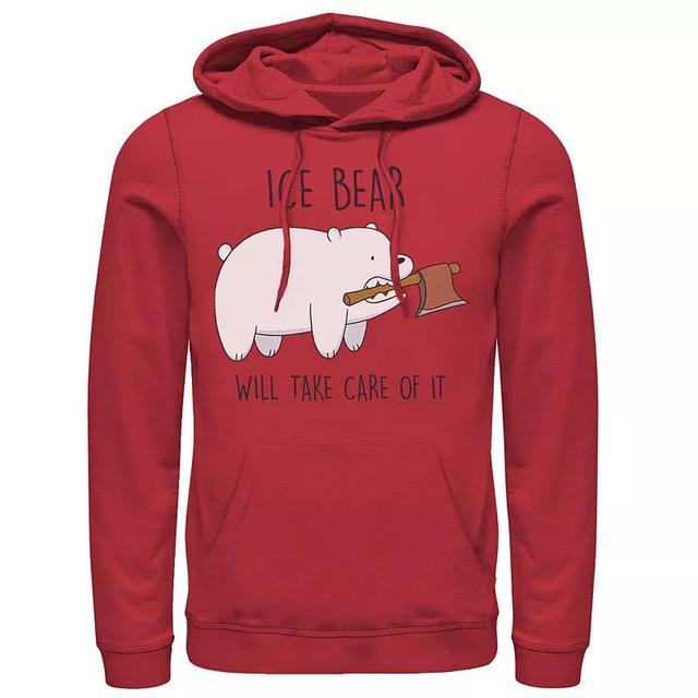 Mens Cartoon Network Bare Bears Ice Bear Take Care Of It Axe Hoodie Product Image