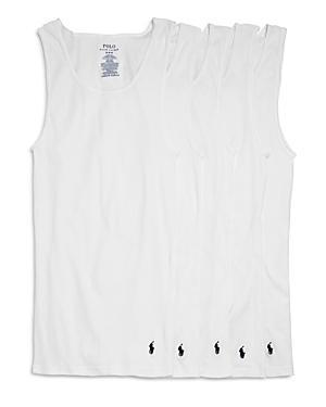 Polo Ralph Lauren 5-Pack Classic Logo Embroidered Cotton Rib Tanks Product Image