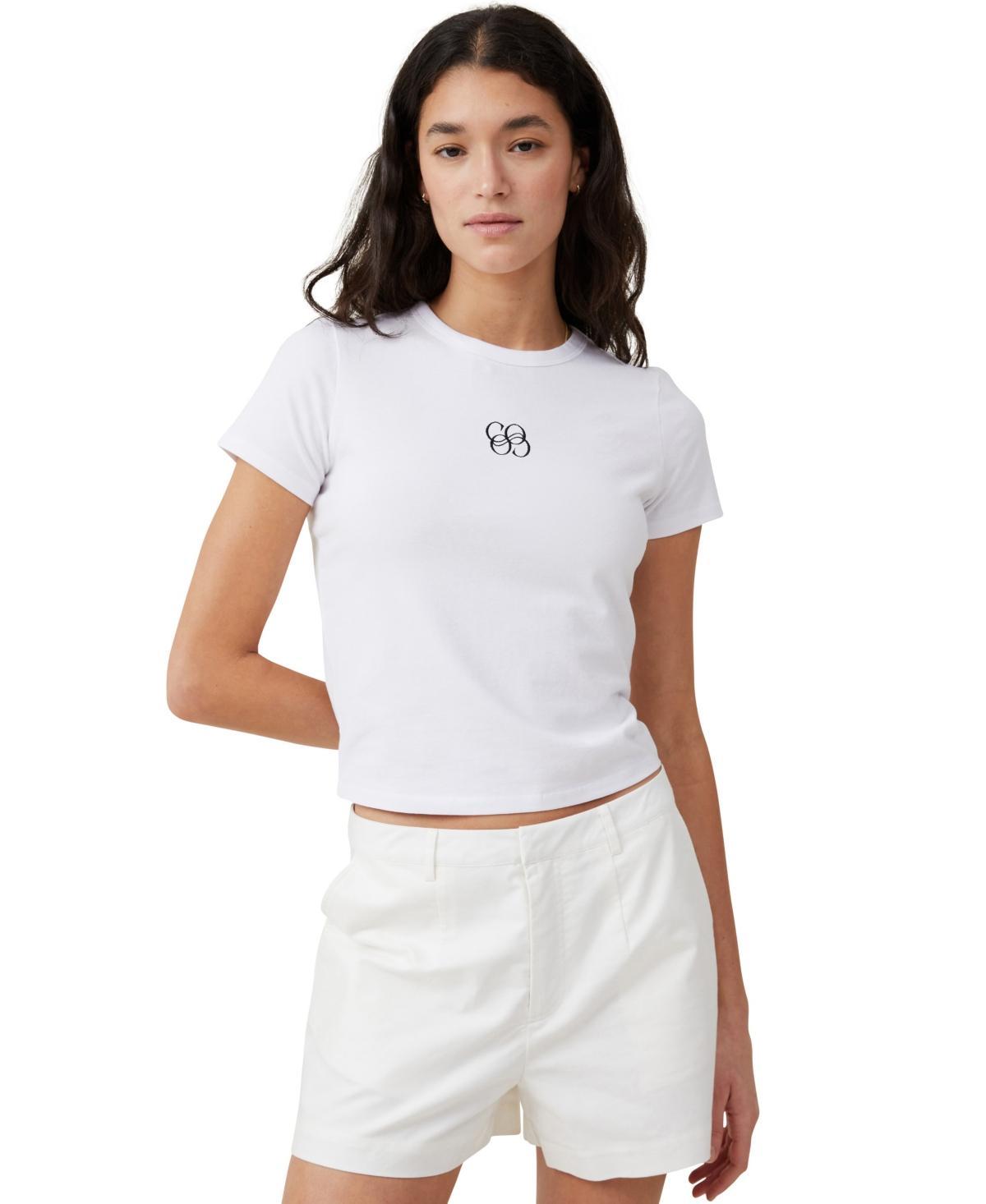 Cotton On Womens Fitted Graphic Longline T-shirt - Roy product image