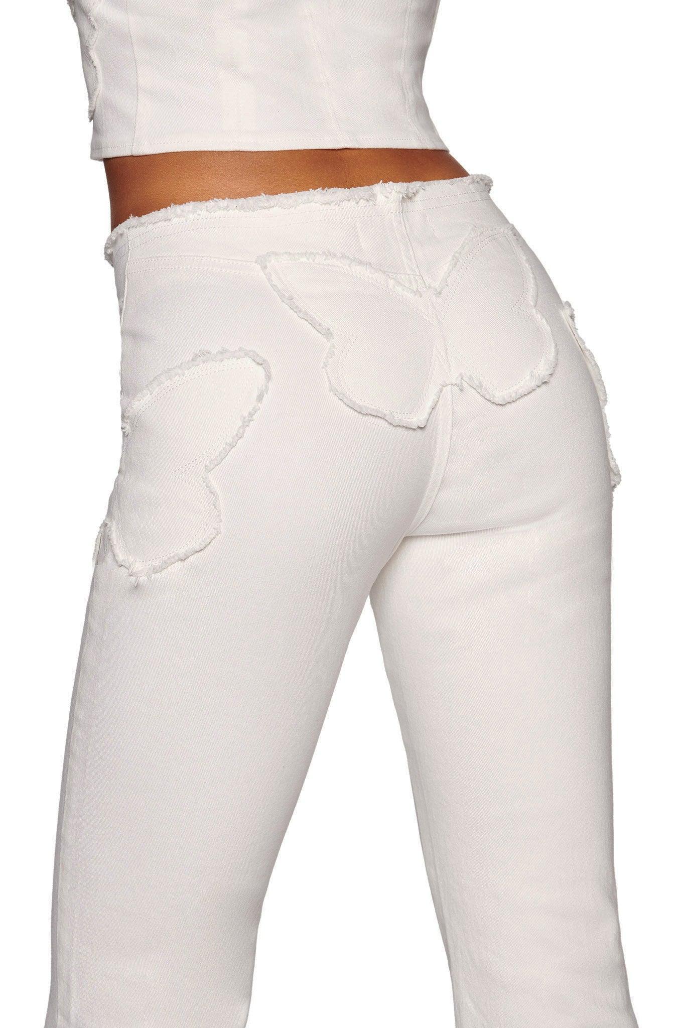 SAFFIYAH TOP - WHITE : DENIM Product Image