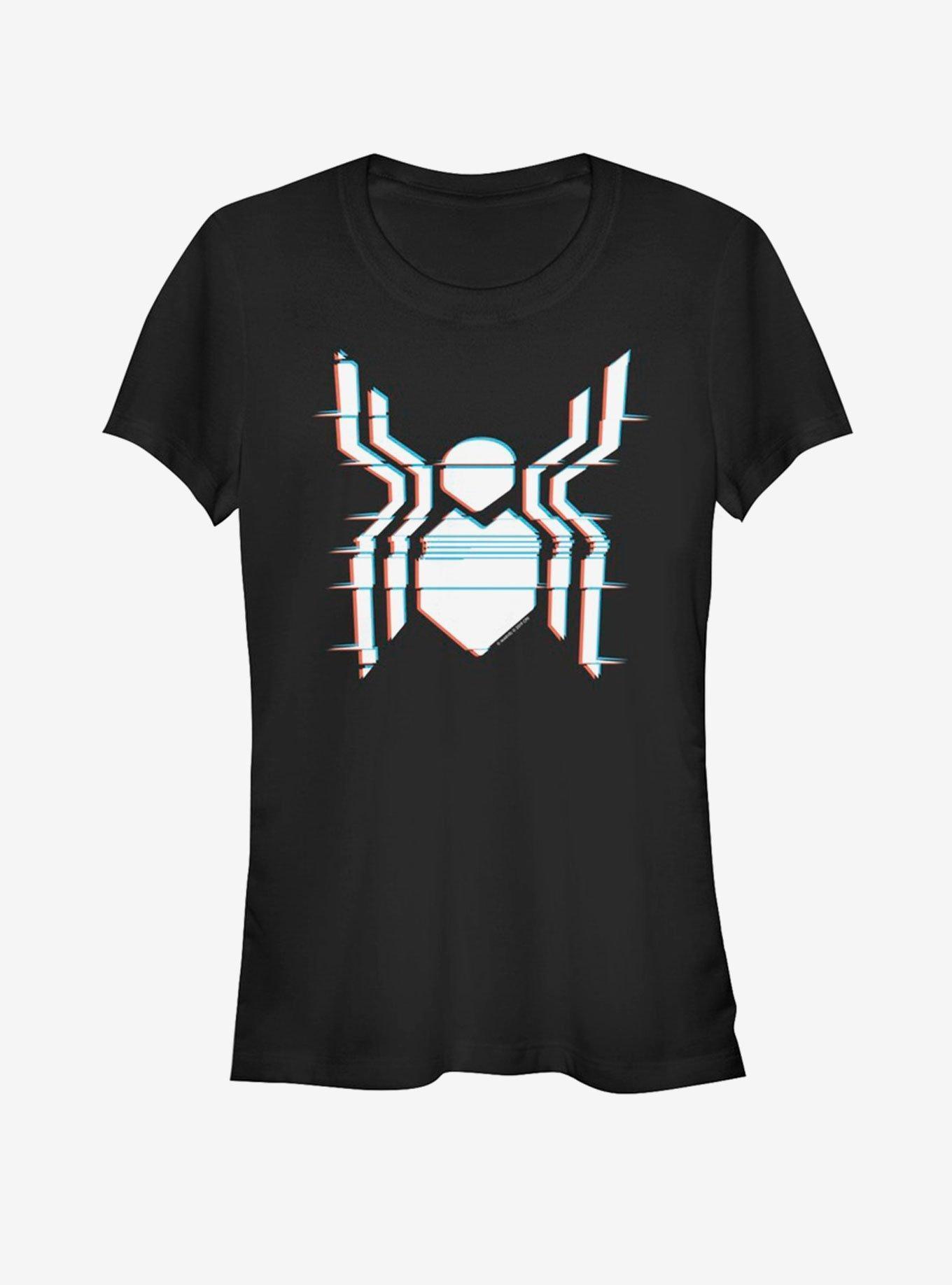 Marvel Spider-Man Far From Home Glitch Spider Logo Girls T-Shirt Product Image