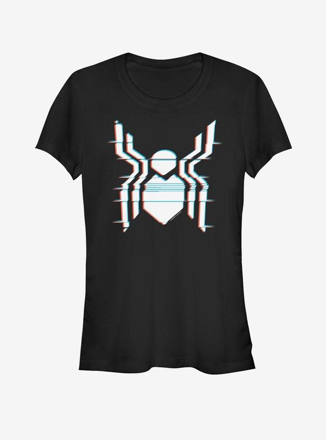 Marvel Spider-Man Far From Home Glitch Spider Logo Girls T-Shirt Product Image