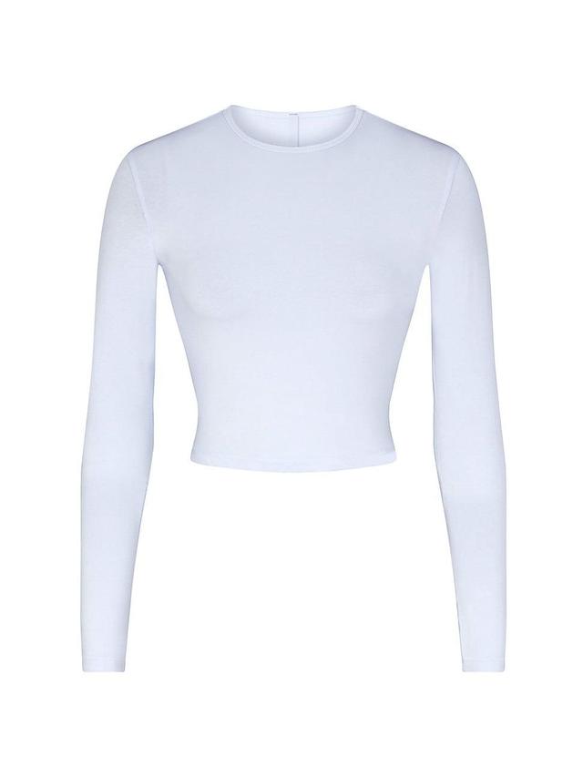 Womens New Vintage Long-Sleeve Cropped T-Shirt Product Image