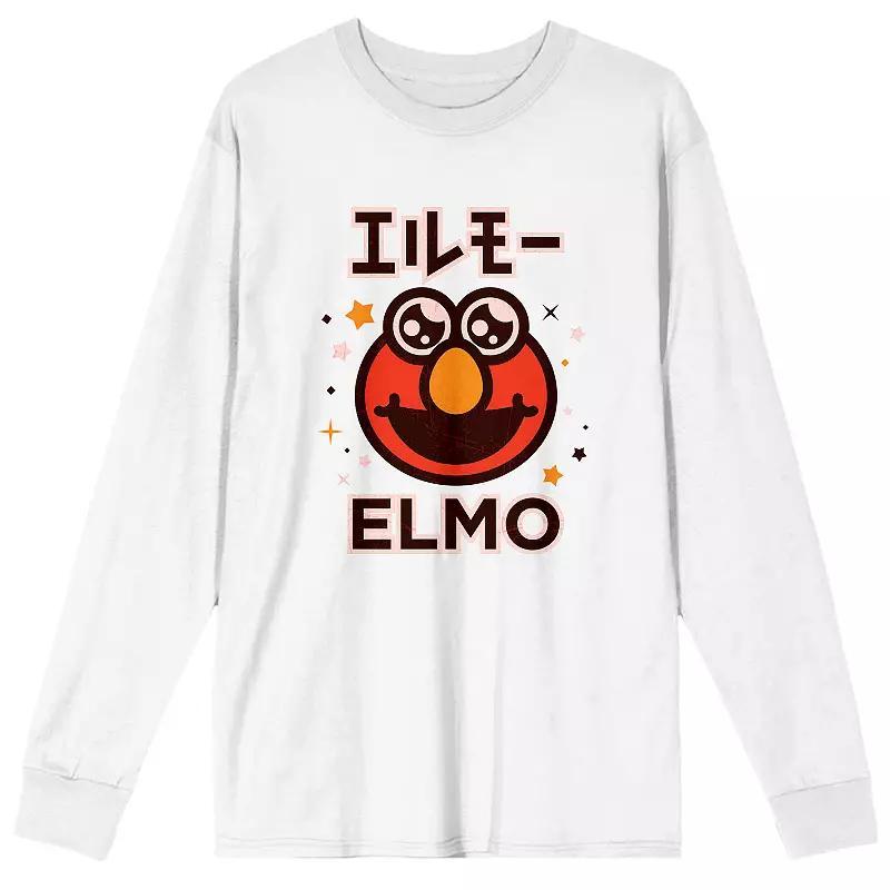 Mens Sesame Street Elmo Kanji Long Sleeve Tee Product Image