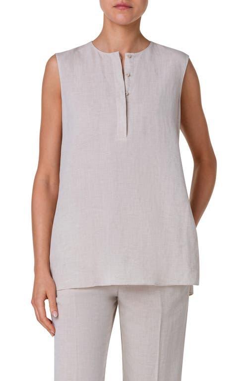 Womens Micro-Stripe Sleeveless Tunic Blouse Product Image